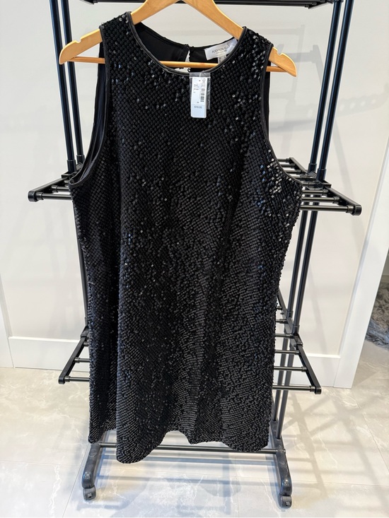 Addition Elle Dresses & Skirts - Addition Elle Black Sequin Sleeveless Mini Dress